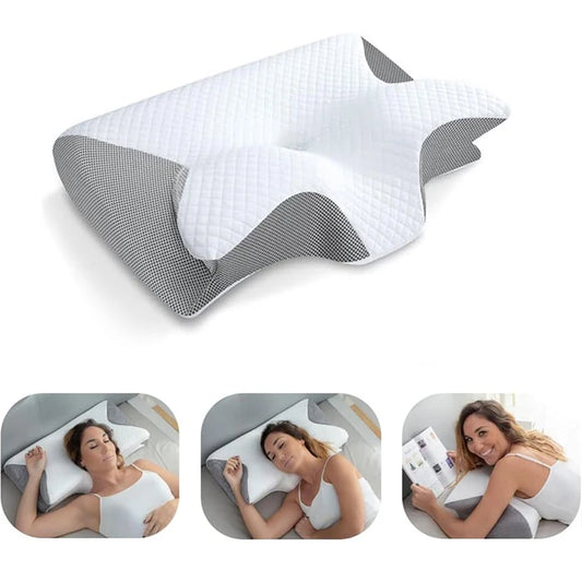 Memory Foam Cervical Pillow for Neck Pain Relief - Ergonomic Orthopedic Neck Support