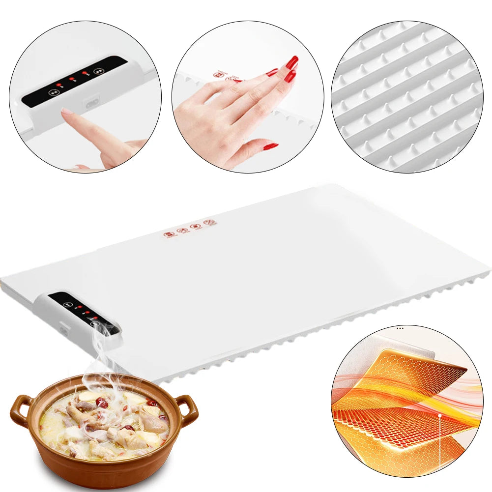 Smart Electric Warming Tray – Adjustable Temperature Heating Plate for Parties, Dinners, and Family Gatherings | Fast-Heating Silicone Design for Effortless Serving