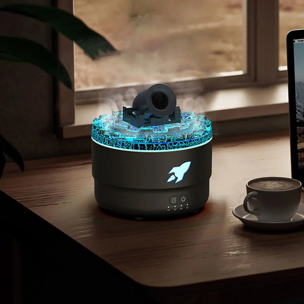 Volcanic Mist Cannon Humidifier – Powerful Aroma Diffuser & Air Purifier for Home & Office