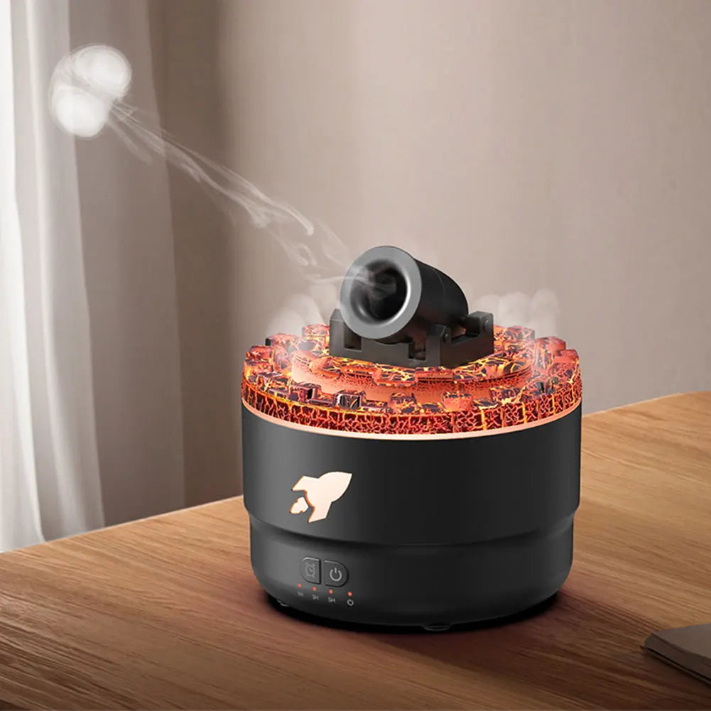 Volcanic Mist Cannon Humidifier – Powerful Aroma Diffuser & Air Purifier for Home & Office