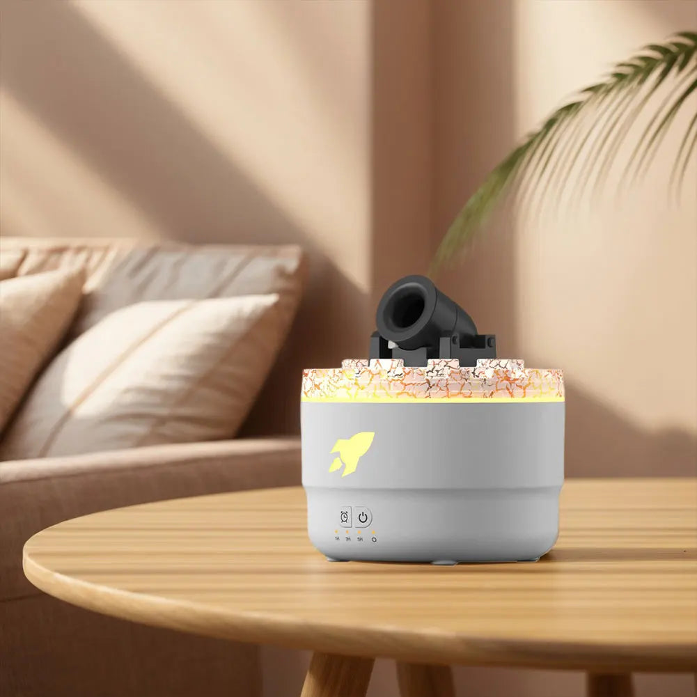 Volcanic Mist Cannon Humidifier – Powerful Aroma Diffuser & Air Purifier for Home & Office