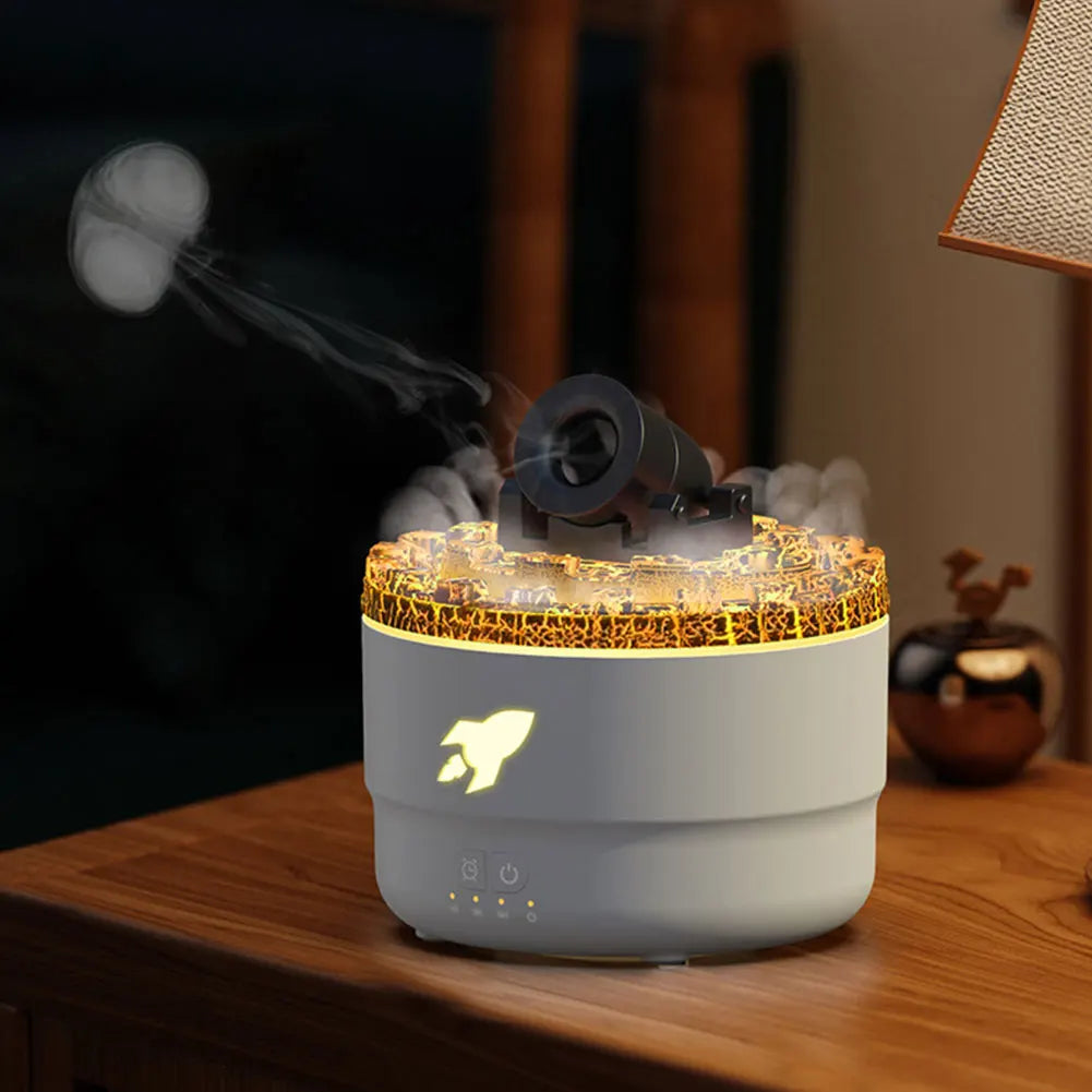 Volcanic Mist Cannon Humidifier – Powerful Aroma Diffuser & Air Purifier for Home & Office